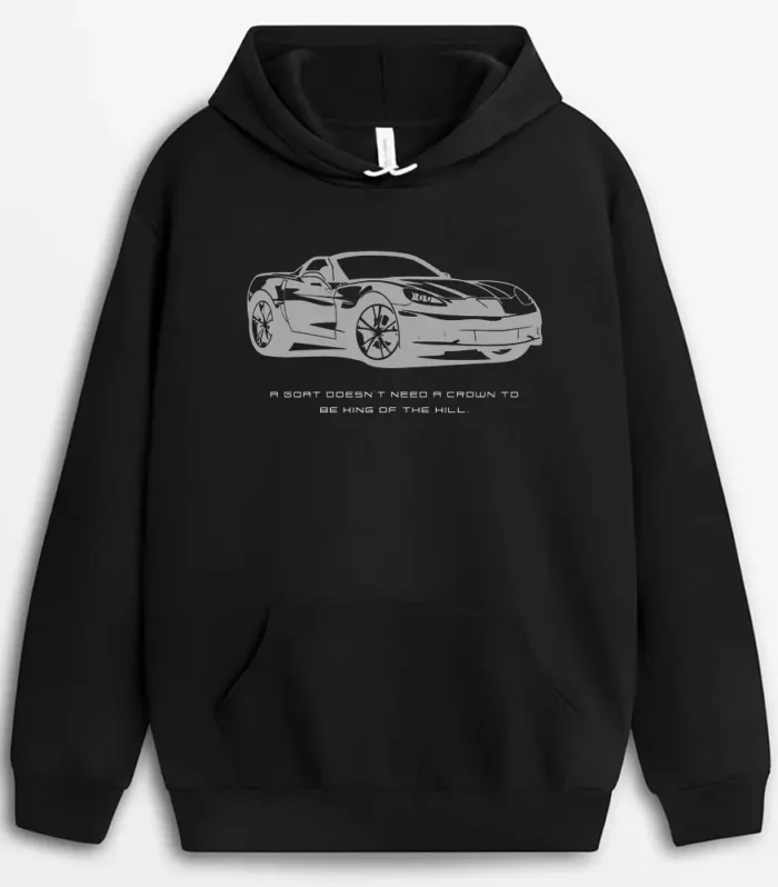 A Goat Doesn't Need A Crown To Be King Of The Hill Shawleeg Hoodie - Black