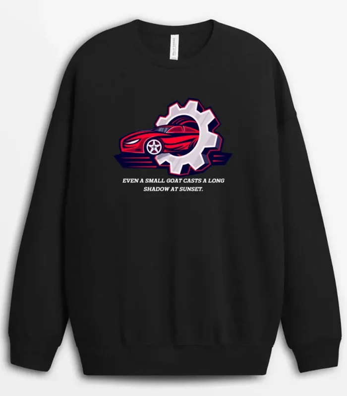 Even A Small Goat Casts A Long Shadow At Sunset Shawleeg Sweatshirt - Black