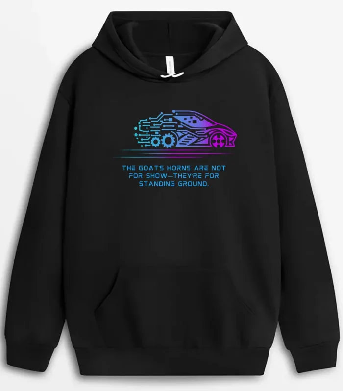 The Goats Horns Are Not For Showtheyre For Standing Ground Shawleeg Hoodie - Black