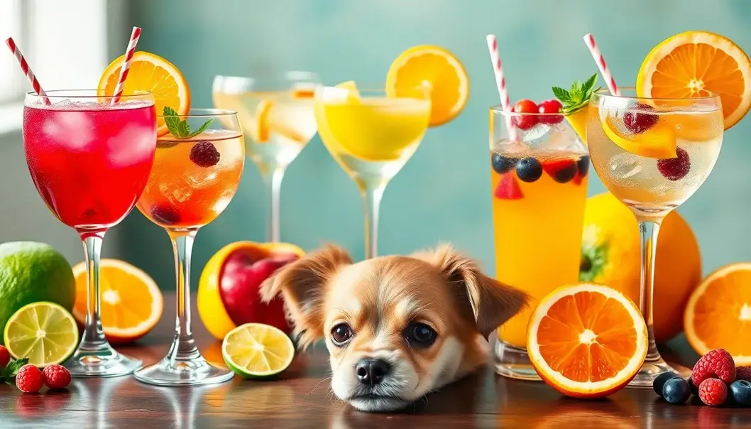 A vibrant assortment of herbal teas, perfect for social settings with pets.