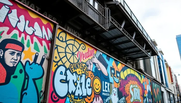 Collage of street art from Berlin, Rio de Janeiro, and Buenos Aires highlighting various artistic styles.