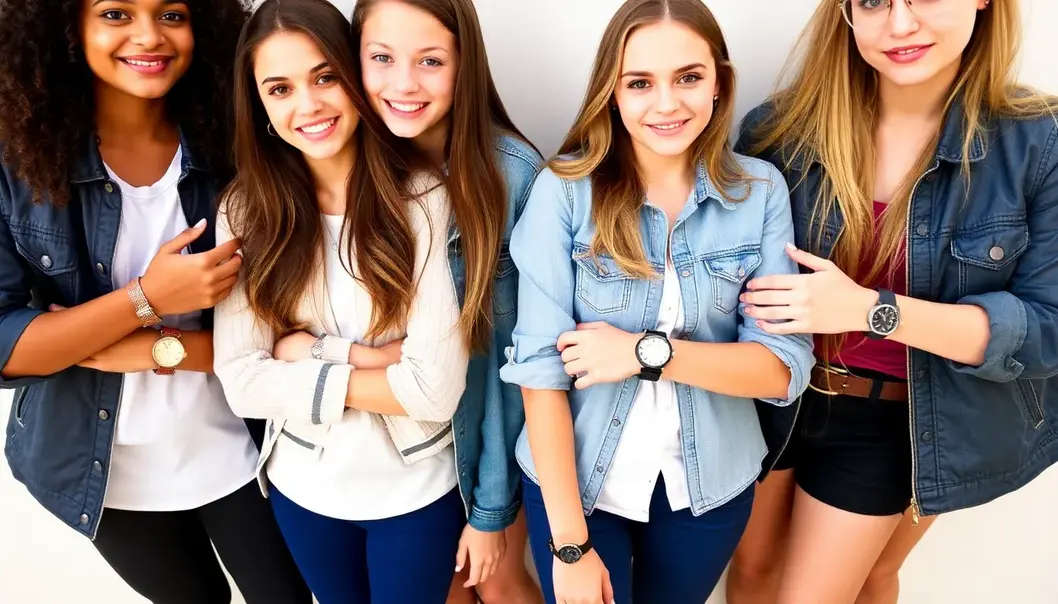 Teenagers showcasing diverse watch styles to match their unique fashion senses.